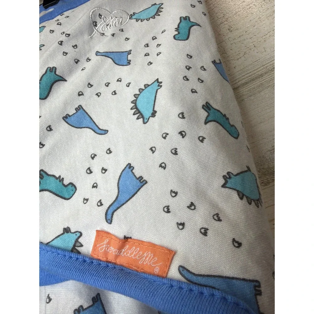 SwaddleMe Amelia Phoebe Swaddle Bundle Boys S/M Blue Dino Print Cotton EUC
